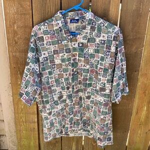 Bon Homme Short Sleeve Button Down / Size Large